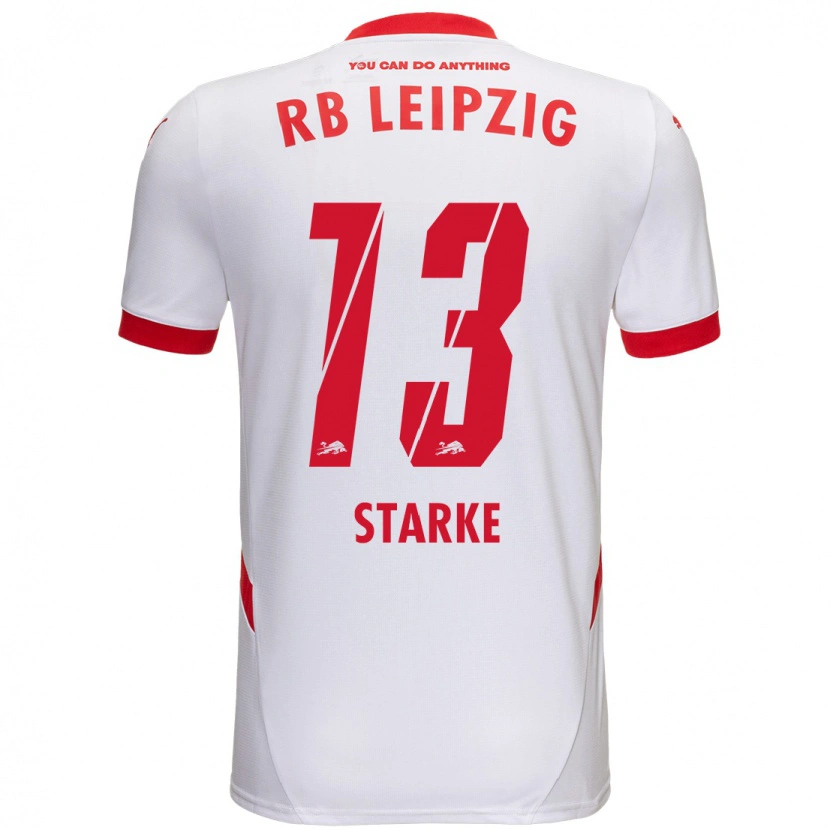 Danxen Niño Camiseta Sandra Starke #13 Blanco Rojo 1ª Equipación 2024/25 La Camisa