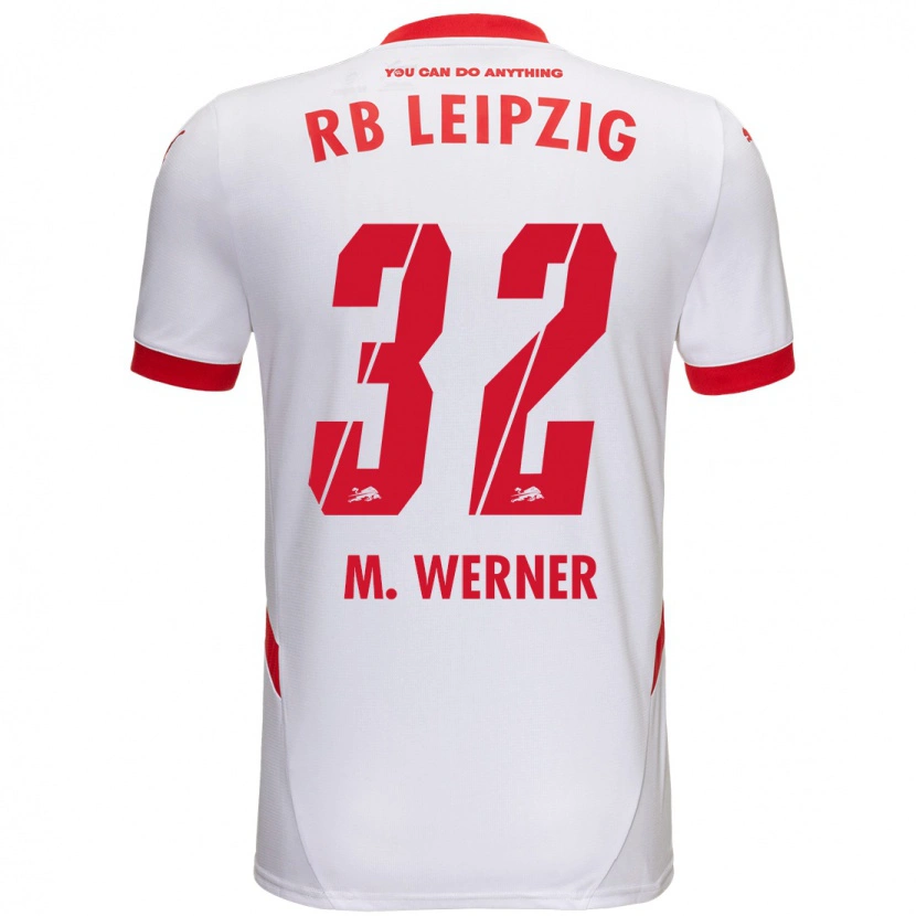 Danxen Niño Camiseta Mia Werner #32 Blanco Rojo 1ª Equipación 2024/25 La Camisa