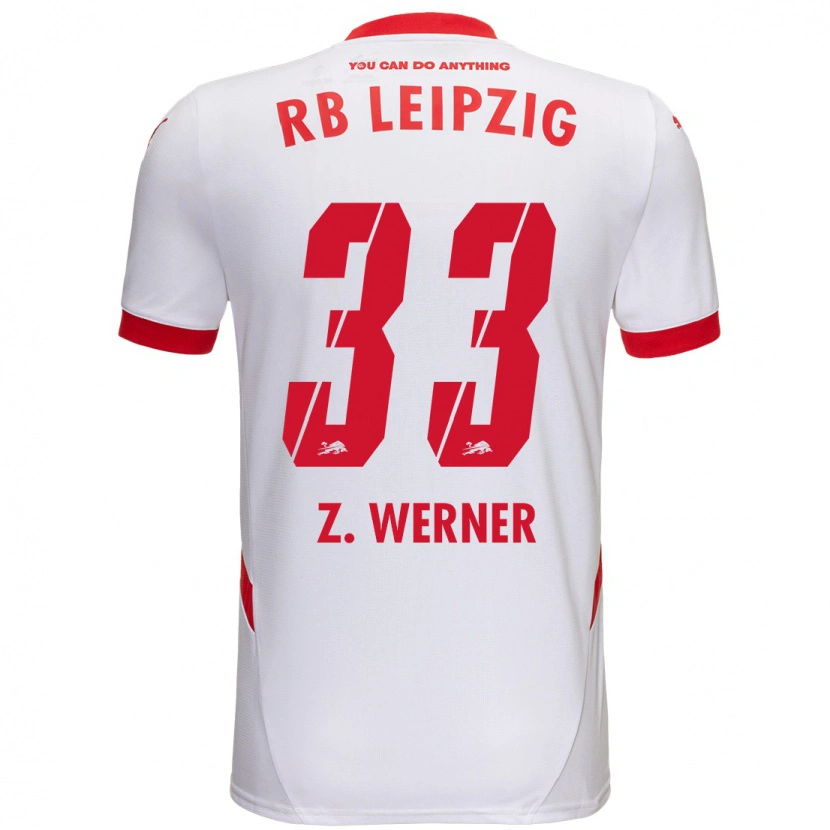 Danxen Niño Camiseta Zoé Werner #33 Blanco Rojo 1ª Equipación 2024/25 La Camisa