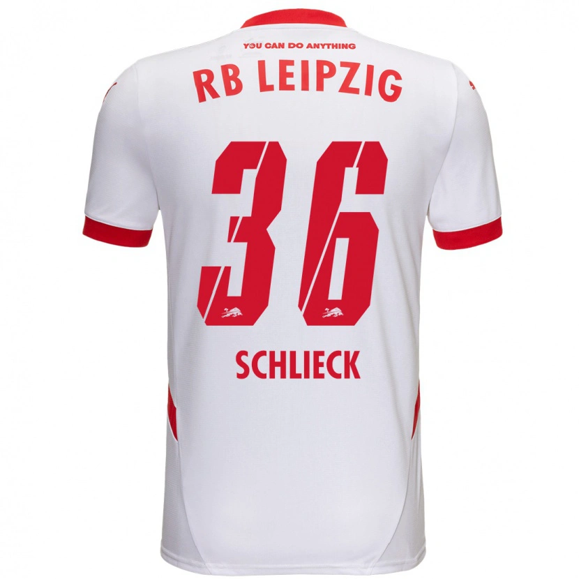 Danxen Niño Camiseta Timo Schlieck #36 Blanco Rojo 1ª Equipación 2024/25 La Camisa