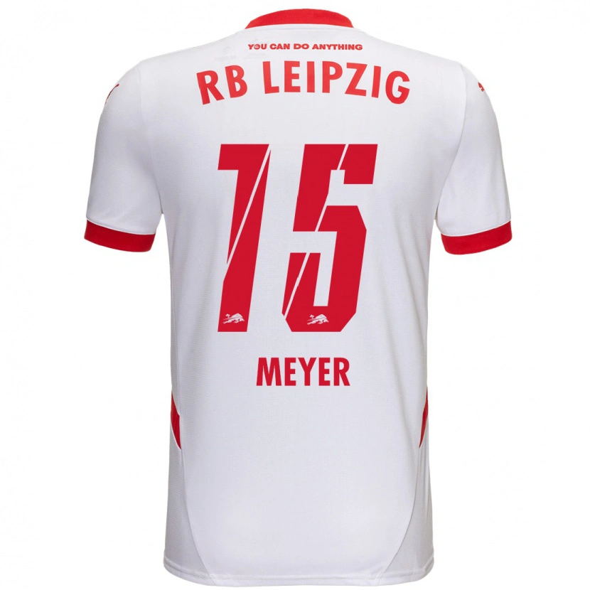 Danxen Niño Camiseta Tim Meyer #15 Blanco Rojo 1ª Equipación 2024/25 La Camisa