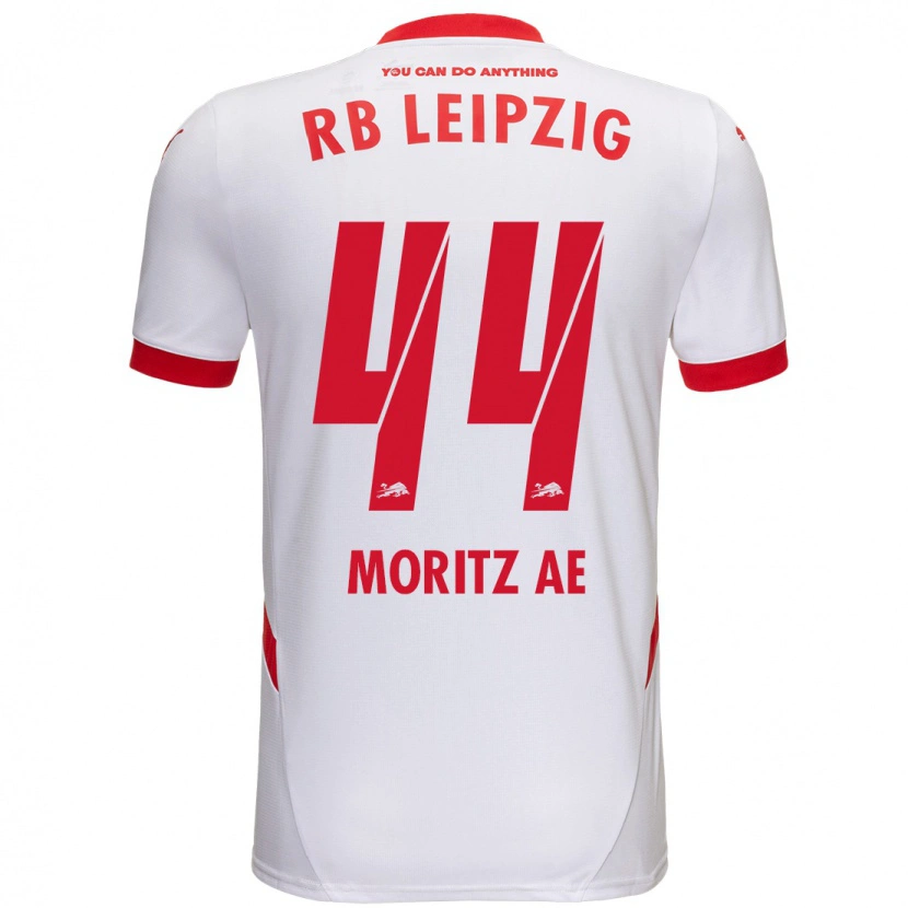 Danxen Niño Camiseta Moritz Aé #44 Blanco Rojo 1ª Equipación 2024/25 La Camisa