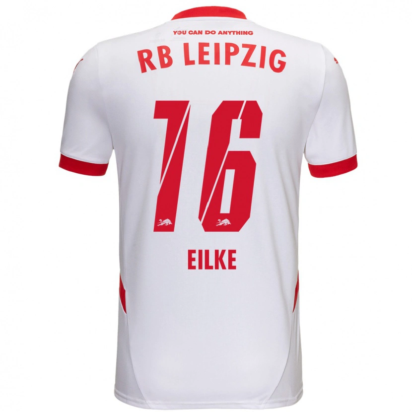 Danxen Niño Camiseta Lennox Eilke #16 Blanco Rojo 1ª Equipación 2024/25 La Camisa