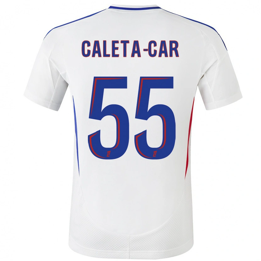 Danxen Niño Camiseta Duje Caleta-Car #55 Blanco Azul 1ª Equipación 2024/25 La Camisa