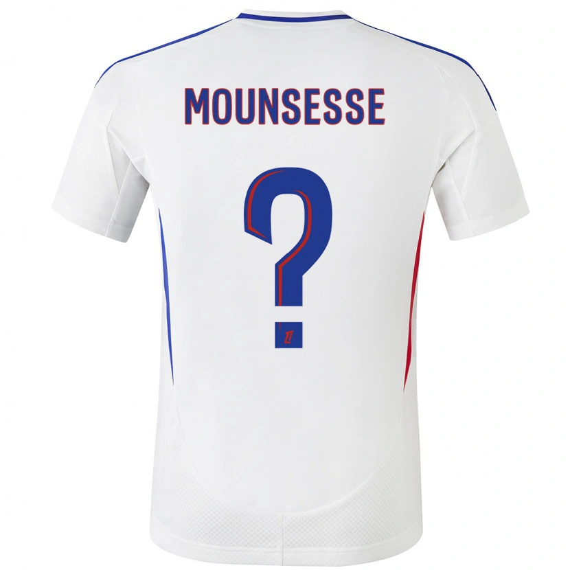 Danxen Niño Camiseta Jérémy Mounsesse #0 Blanco Azul 1ª Equipación 2024/25 La Camisa