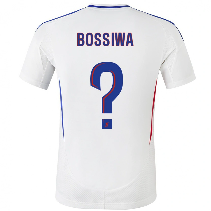 Danxen Niño Camiseta Samuel Bossiwa #0 Blanco Azul 1ª Equipación 2024/25 La Camisa