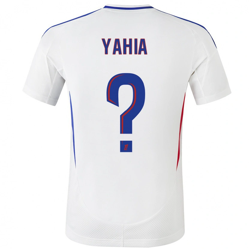 Danxen Niño Camiseta Kelyan Yahia #0 Blanco Azul 1ª Equipación 2024/25 La Camisa