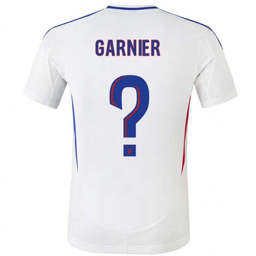 Danxen Niño Camiseta Erawan Garnier #0 Blanco Azul 1ª Equipación 2024/25 La Camisa