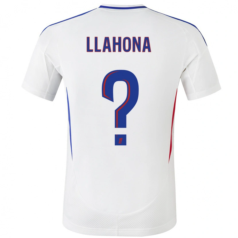 Danxen Niño Camiseta Yann Llahona #0 Blanco Azul 1ª Equipación 2024/25 La Camisa