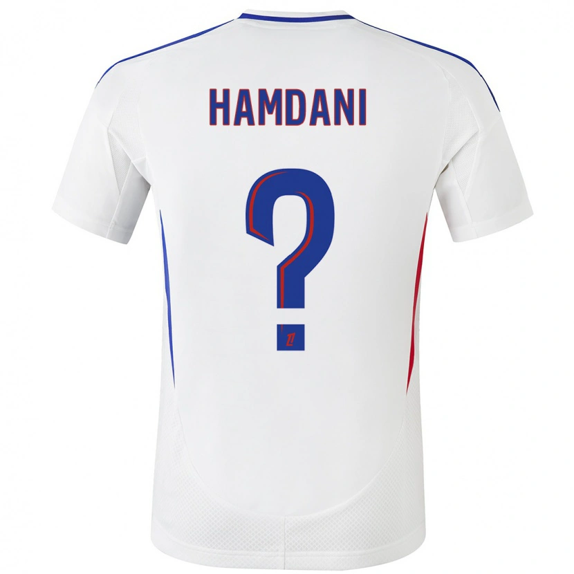 Danxen Niño Camiseta Adil Hamdani #0 Blanco Azul 1ª Equipación 2024/25 La Camisa