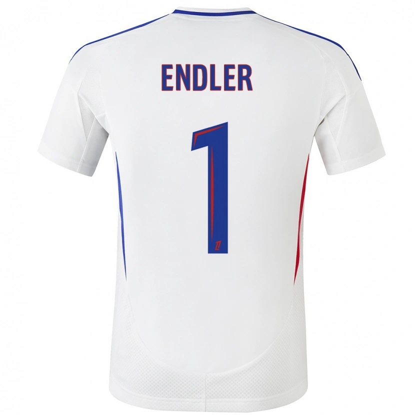 Danxen Niño Camiseta Christiane Endler #1 Blanco Azul 1ª Equipación 2024/25 La Camisa