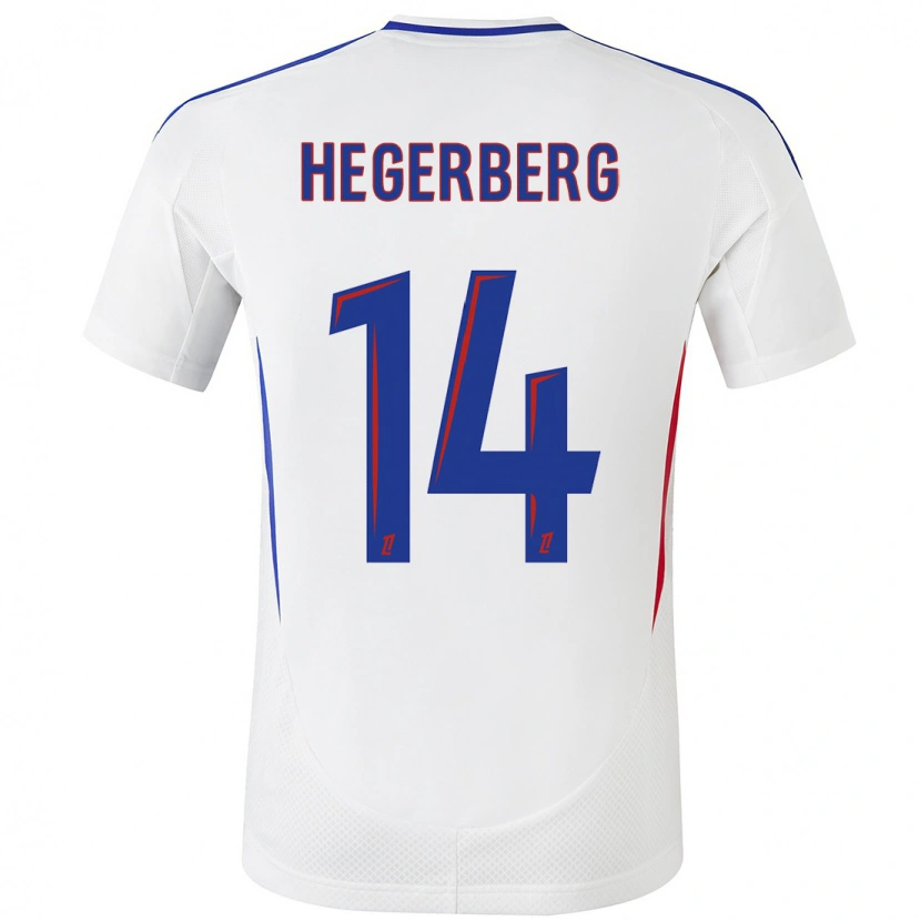 Danxen Niño Camiseta Ada Hegerberg #14 Blanco Azul 1ª Equipación 2024/25 La Camisa