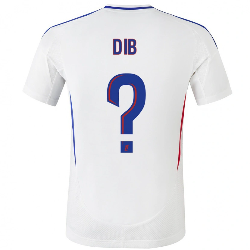 Danxen Niño Camiseta Djibrail Dib #0 Blanco Azul 1ª Equipación 2024/25 La Camisa