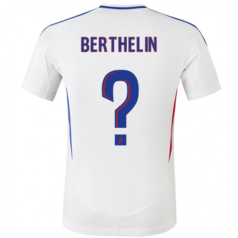 Danxen Niño Camiseta Romain Berthelin #0 Blanco Azul 1ª Equipación 2024/25 La Camisa