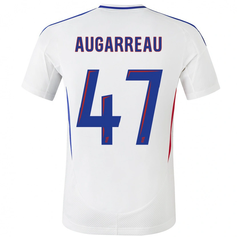 Danxen Niño Camiseta Sofiane Augarreau #47 Blanco Azul 1ª Equipación 2024/25 La Camisa