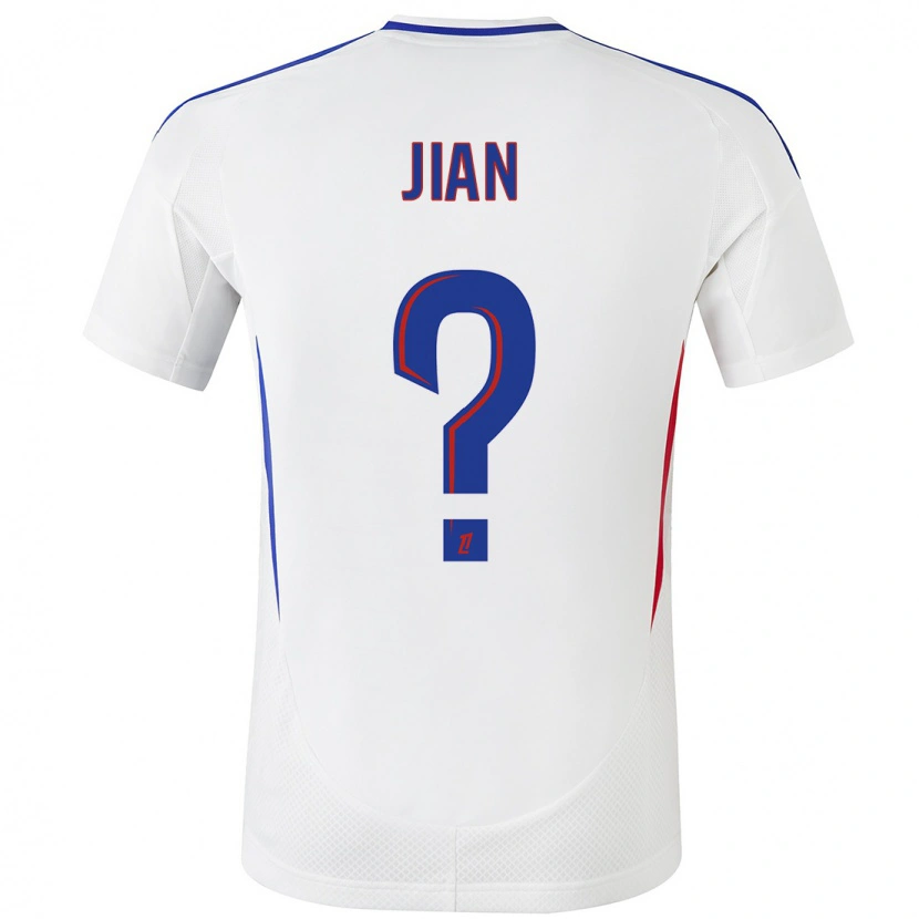 Danxen Niño Camiseta Tao Jian #0 Blanco Azul 1ª Equipación 2024/25 La Camisa