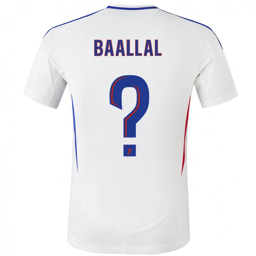 Danxen Niño Camiseta Abdellah Baallal #0 Blanco Azul 1ª Equipación 2024/25 La Camisa