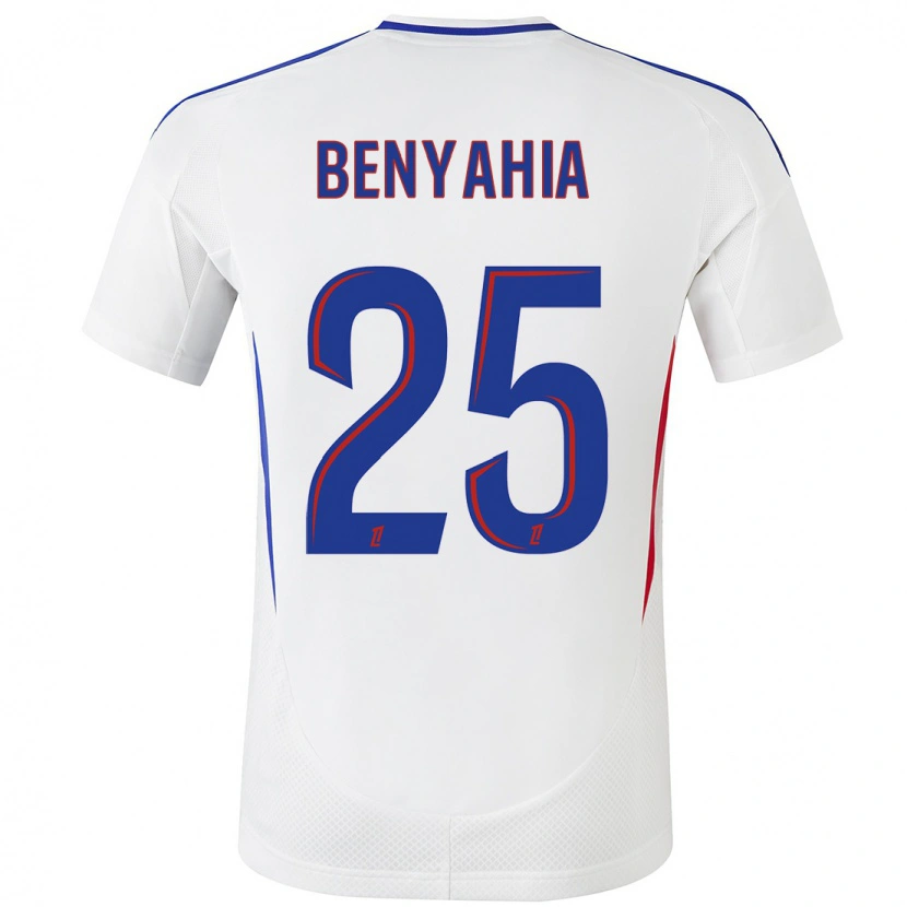 Danxen Niño Camiseta Ines Benyahia #25 Blanco Azul 1ª Equipación 2024/25 La Camisa