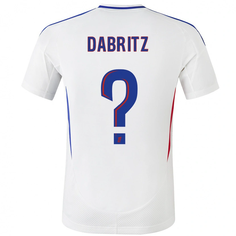 Danxen Niño Camiseta Sara Dabritz #0 Blanco Azul 1ª Equipación 2024/25 La Camisa