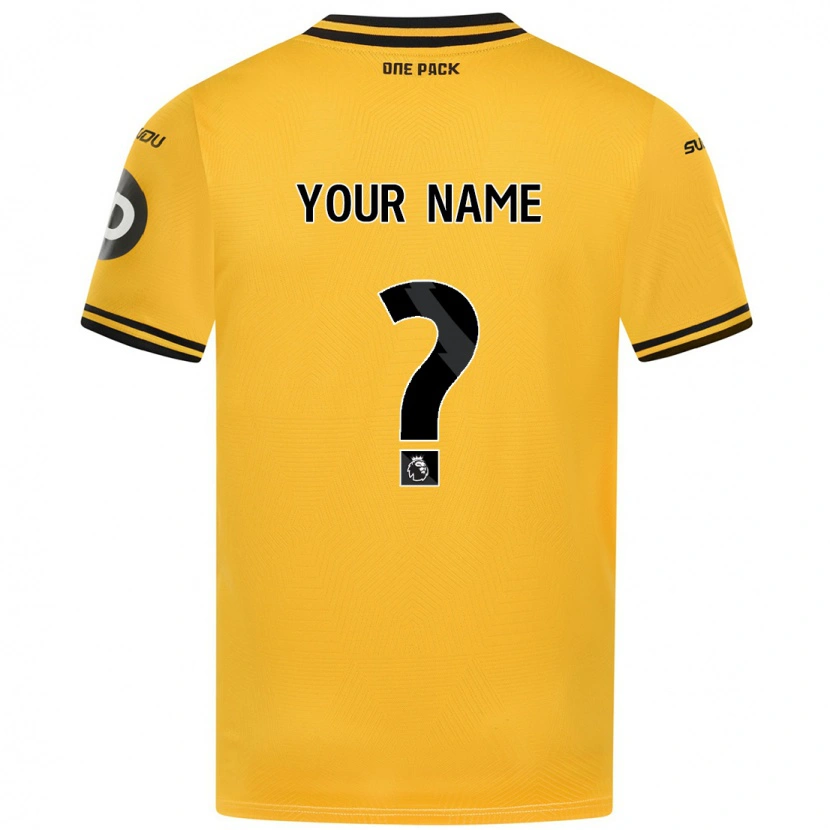 Danxen Niño Camiseta Su Nombre #0 Amarillo 1ª Equipación 2024/25 La Camisa