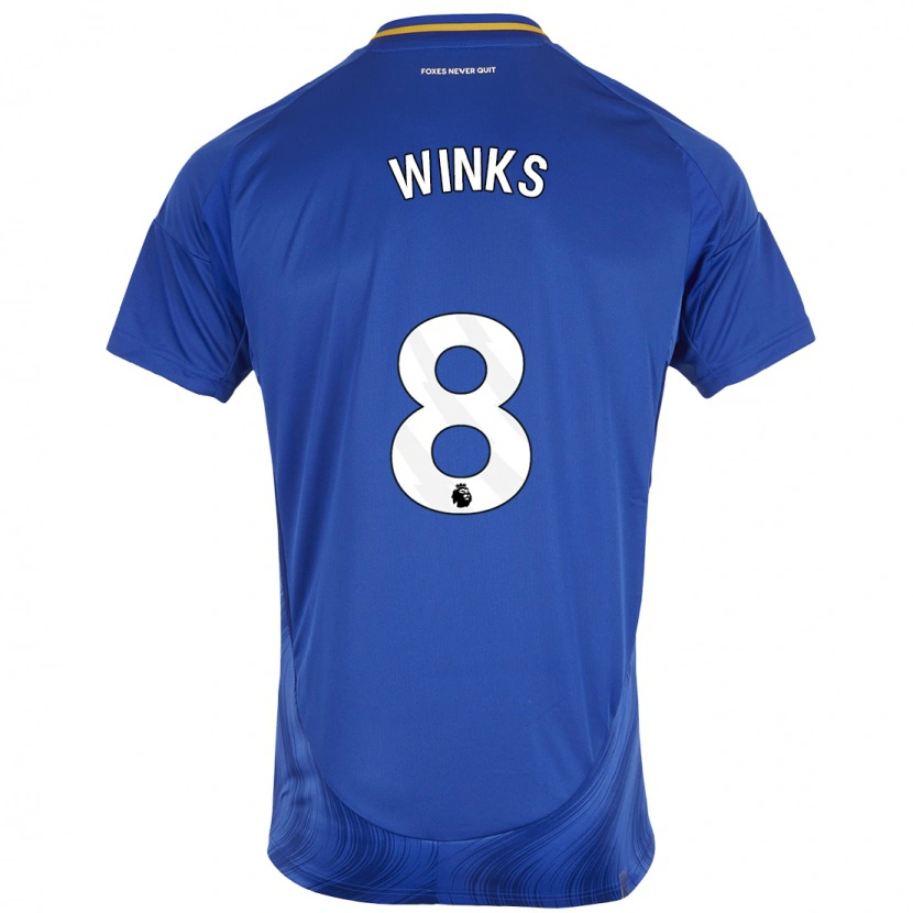 Danxen Niño Camiseta Harry Winks #8 Azul Blanco 1ª Equipación 2024/25 La Camisa