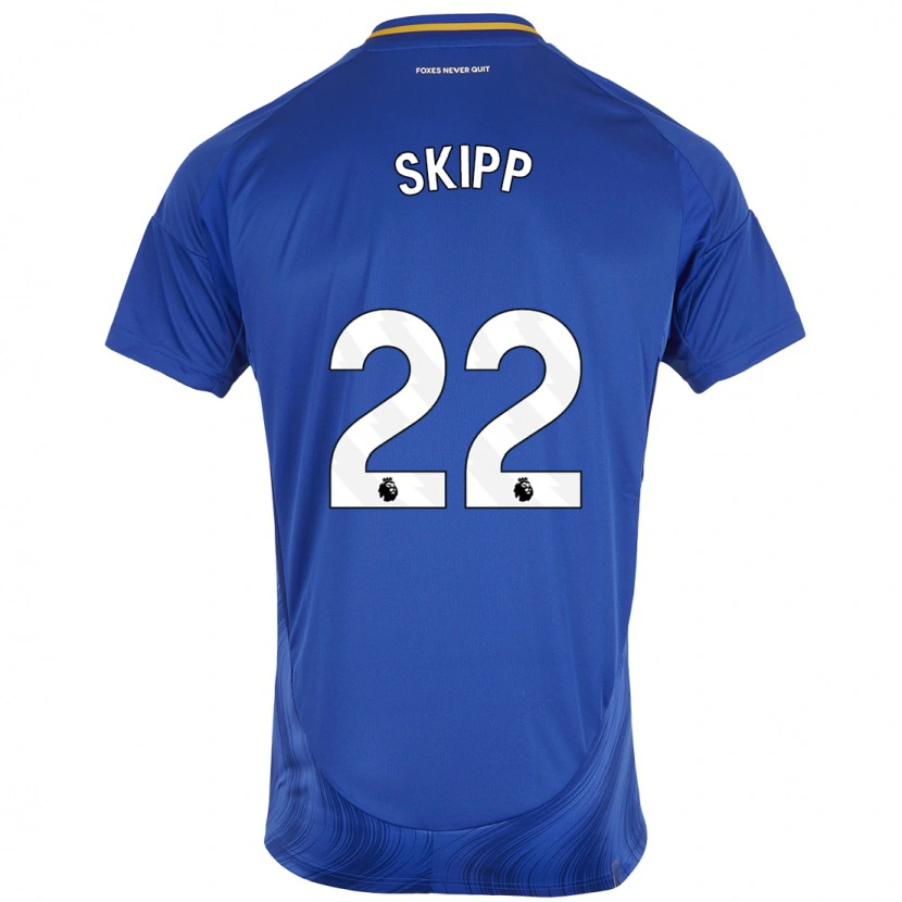 Danxen Niño Camiseta Oliver Skipp #22 Azul Blanco 1ª Equipación 2024/25 La Camisa