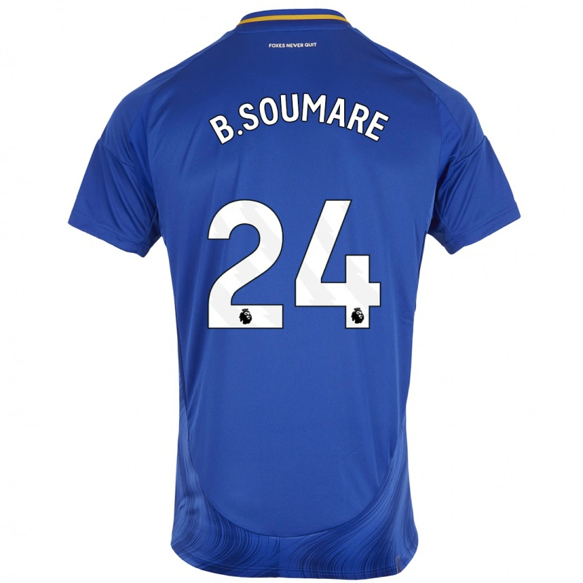 Danxen Niño Camiseta Boubakary Soumaré #24 Azul Blanco 1ª Equipación 2024/25 La Camisa