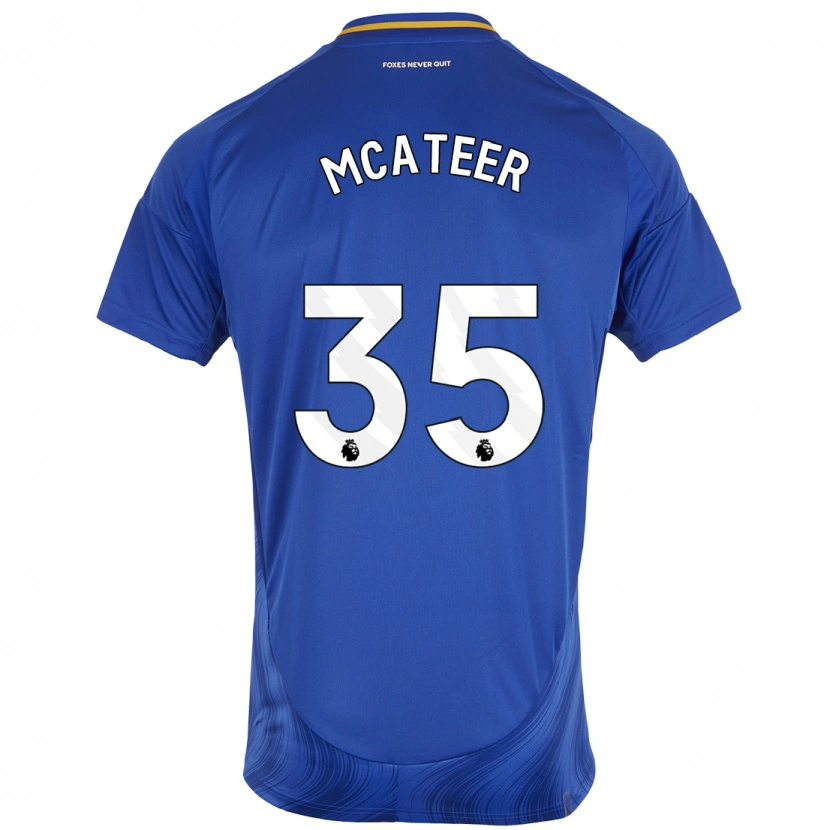 Danxen Niño Camiseta Kasey Mcateer #35 Azul Blanco 1ª Equipación 2024/25 La Camisa