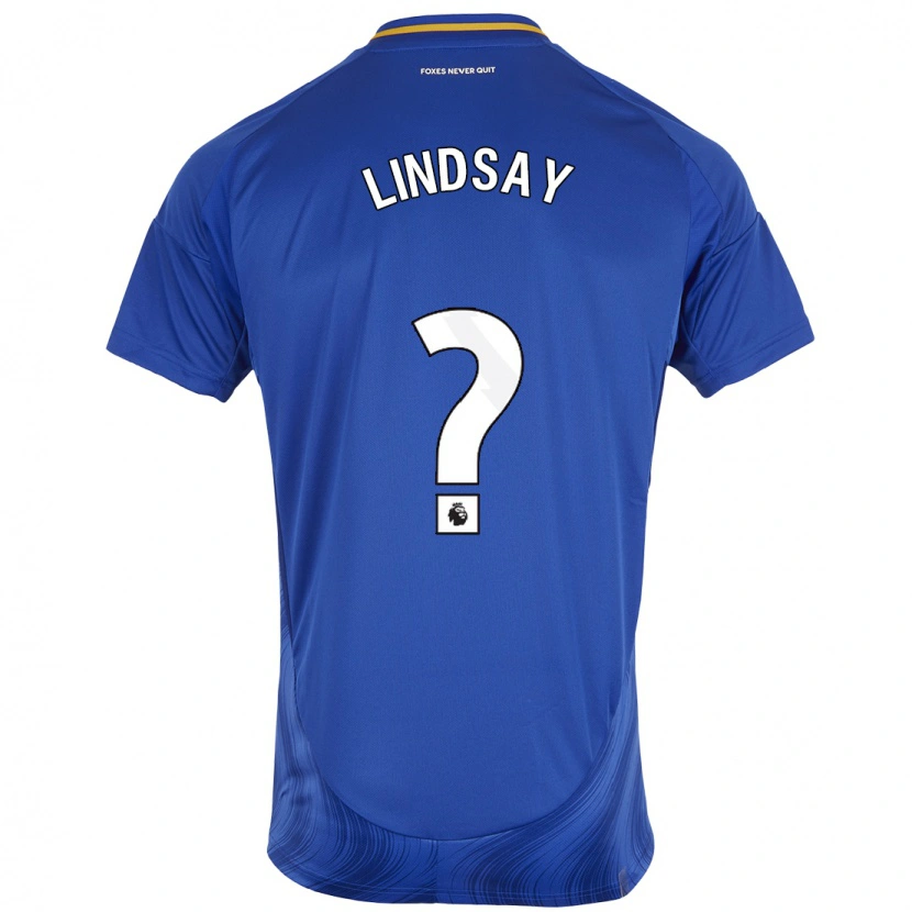 Danxen Niño Camiseta Jahmari Lindsay #0 Azul Blanco 1ª Equipación 2024/25 La Camisa