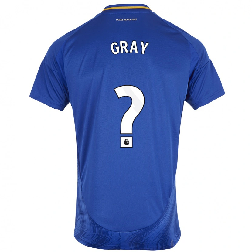 Danxen Niño Camiseta Kevon Gray #0 Azul Blanco 1ª Equipación 2024/25 La Camisa