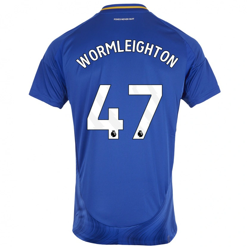 Danxen Niño Camiseta Joe Wormleighton #47 Azul Blanco 1ª Equipación 2024/25 La Camisa