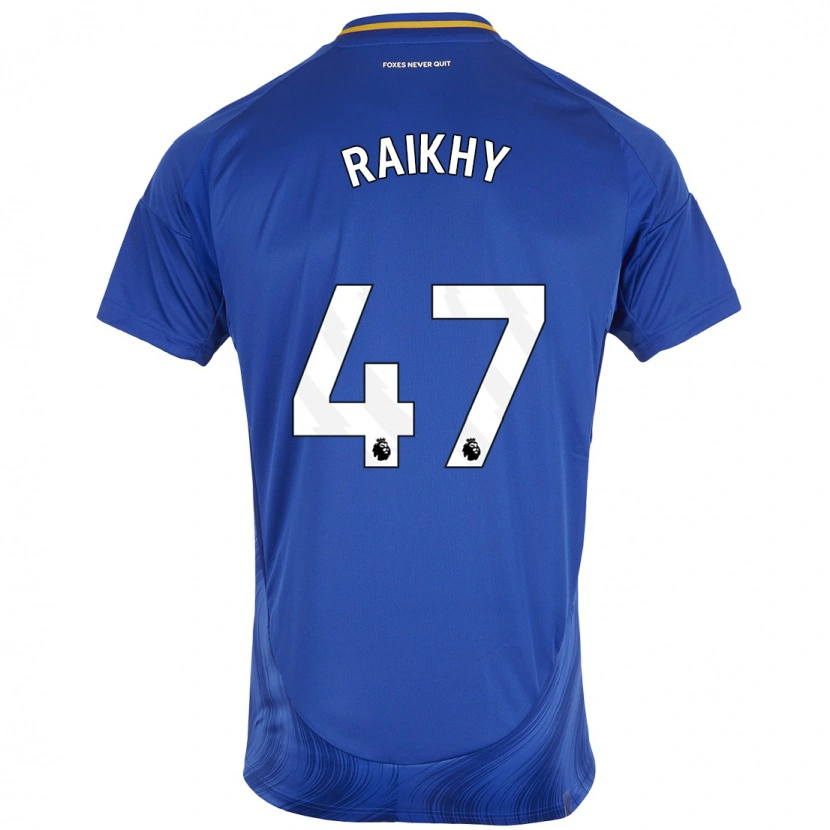 Danxen Niño Camiseta Arjan Raikhy #47 Azul Blanco 1ª Equipación 2024/25 La Camisa