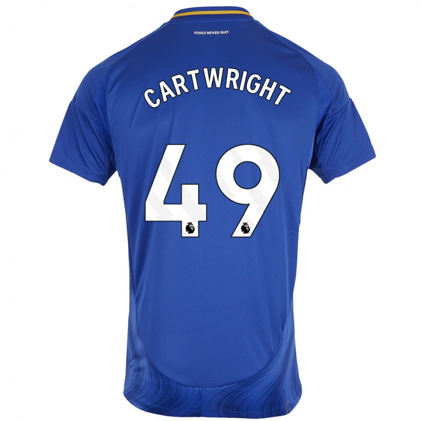 Danxen Niño Camiseta Henry Cartwright #49 Azul Blanco 1ª Equipación 2024/25 La Camisa