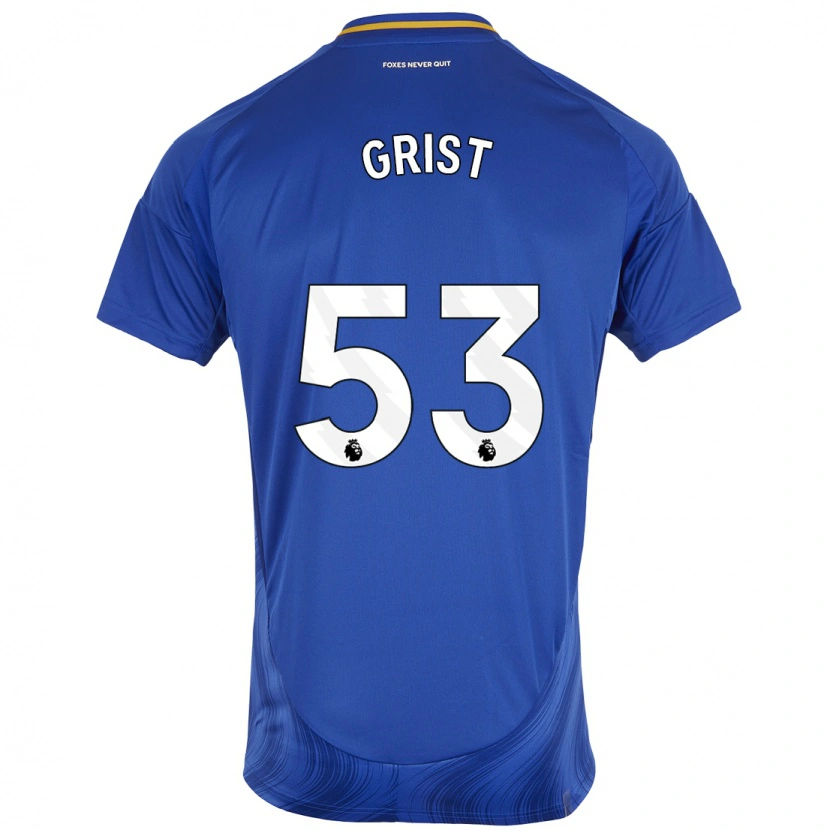 Danxen Niño Camiseta Ben Grist #53 Azul Blanco 1ª Equipación 2024/25 La Camisa