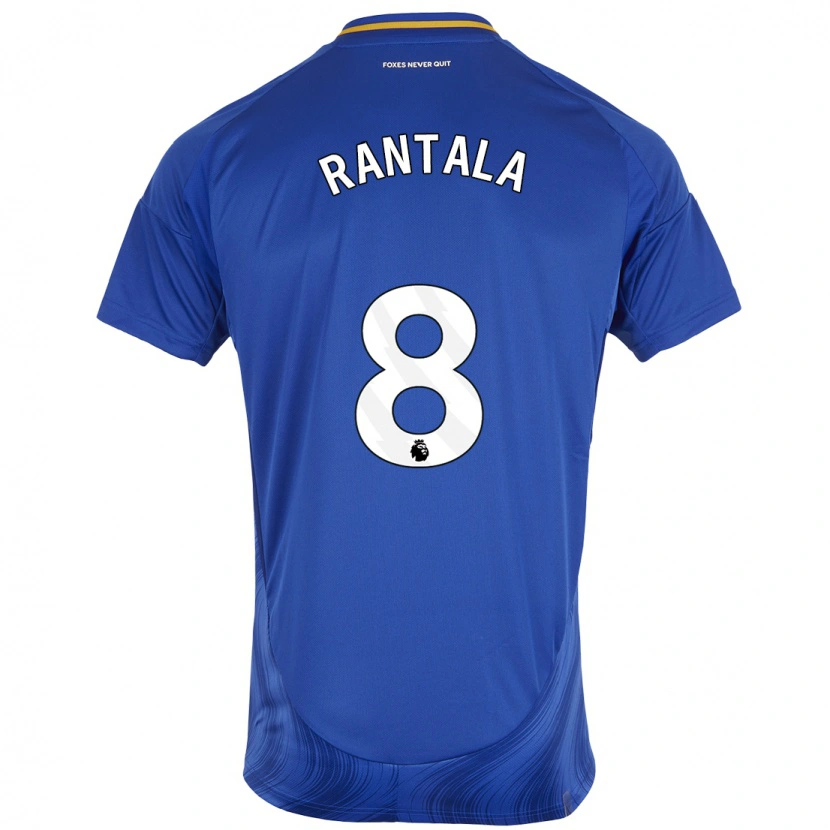 Danxen Niño Camiseta Jutta Rantala #8 Azul Blanco 1ª Equipación 2024/25 La Camisa