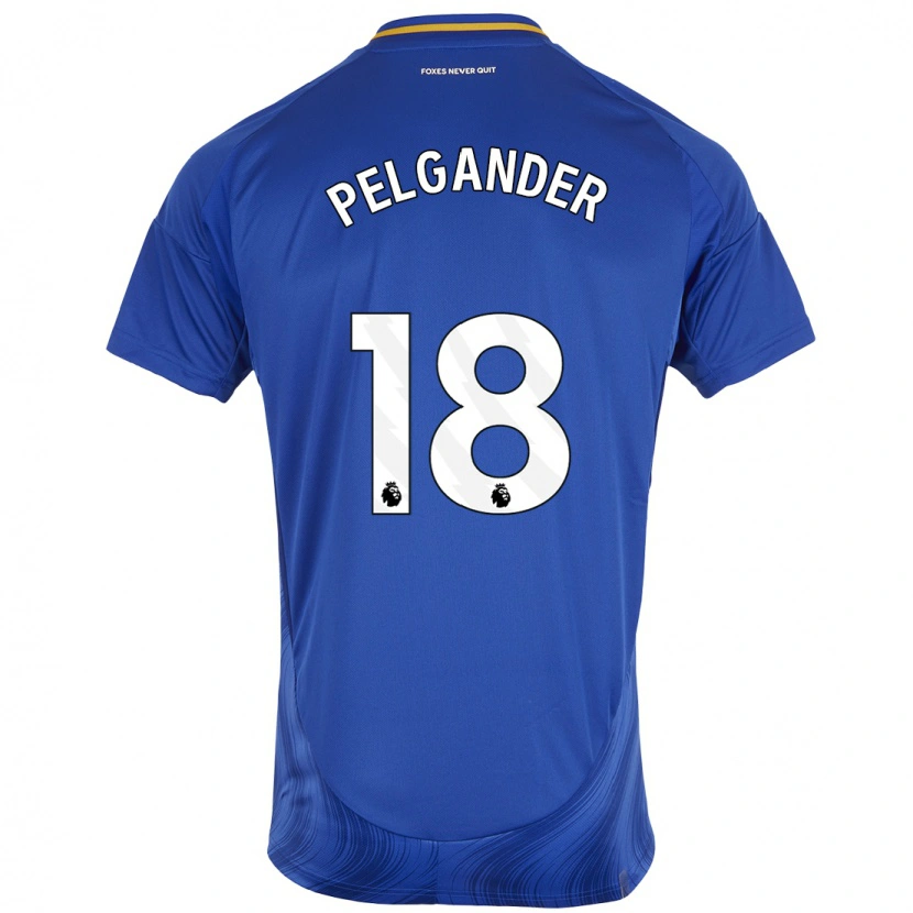 Danxen Niño Camiseta Emilia Pelgander #18 Azul Blanco 1ª Equipación 2024/25 La Camisa