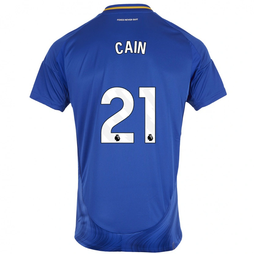 Danxen Niño Camiseta Hannah Cain #21 Azul Blanco 1ª Equipación 2024/25 La Camisa