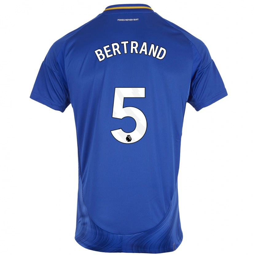 Danxen Niño Camiseta Ryan Bertrand #5 Azul Blanco 1ª Equipación 2024/25 La Camisa