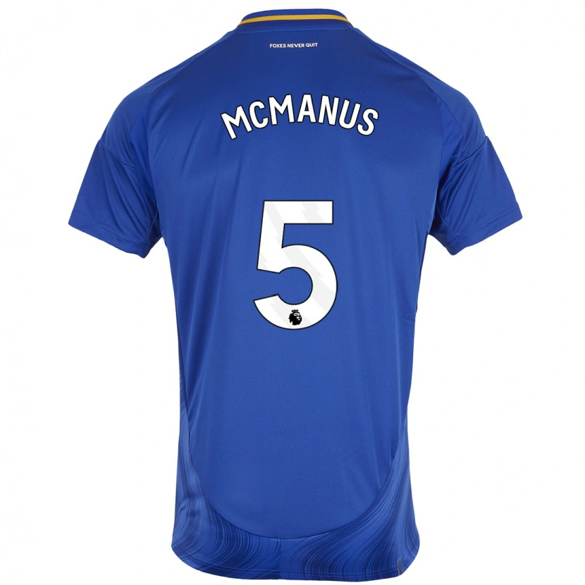 Danxen Niño Camiseta Abbie Mcmanus #5 Azul Blanco 1ª Equipación 2024/25 La Camisa