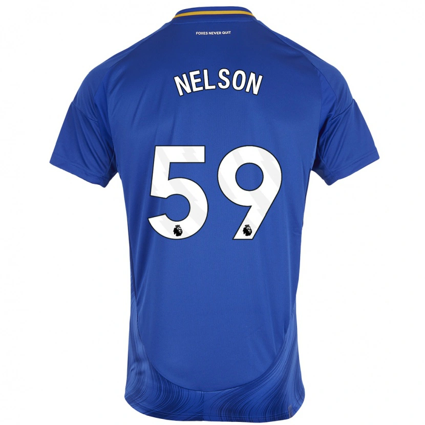 Danxen Niño Camiseta Ronny Nelson #59 Azul Blanco 1ª Equipación 2024/25 La Camisa