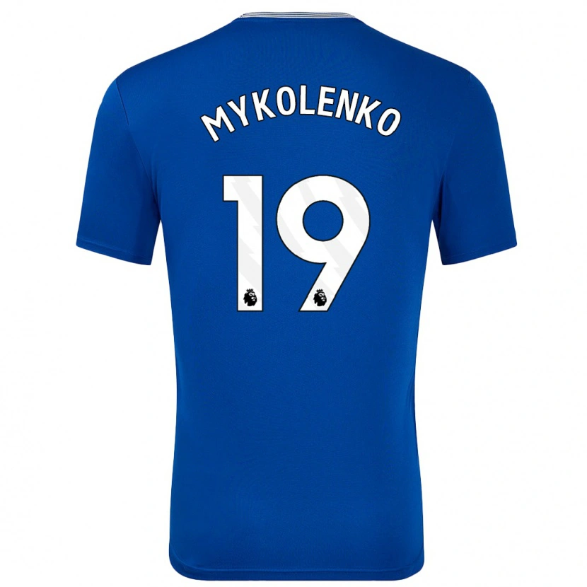 Danxen Niño Camiseta Vitaliy Mykolenko #19 Azul Con 1ª Equipación 2024/25 La Camisa