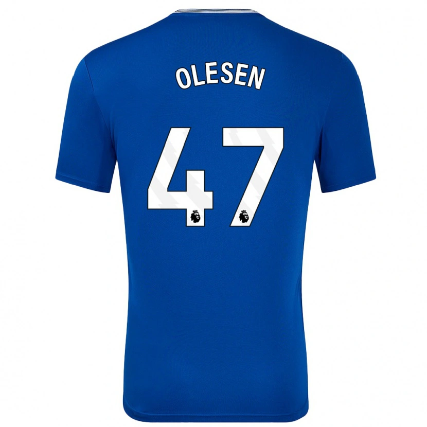 Danxen Niño Camiseta Karoline Olesen #47 Azul Con 1ª Equipación 2024/25 La Camisa