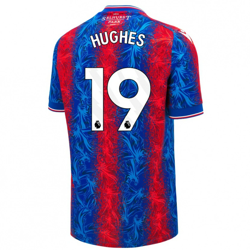 Danxen Niño Camiseta Will Hughes #19 Rayas Rojas Y Azules 1ª Equipación 2024/25 La Camisa