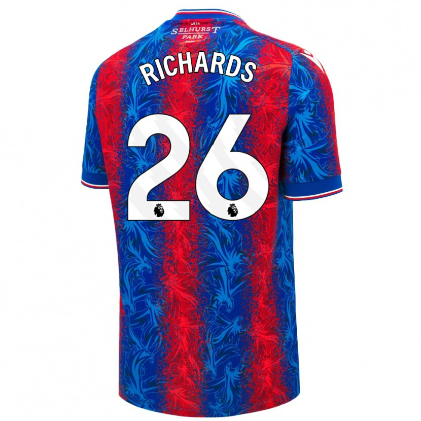 Danxen Niño Camiseta Chris Richards #26 Rayas Rojas Y Azules 1ª Equipación 2024/25 La Camisa