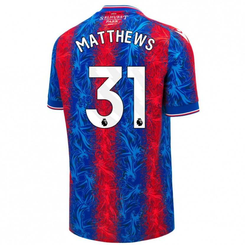 Danxen Niño Camiseta Remi Matthews #31 Rayas Rojas Y Azules 1ª Equipación 2024/25 La Camisa