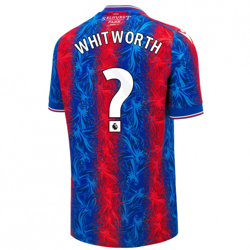 Danxen Niño Camiseta Harry Whitworth #0 Rayas Rojas Y Azules 1ª Equipación 2024/25 La Camisa