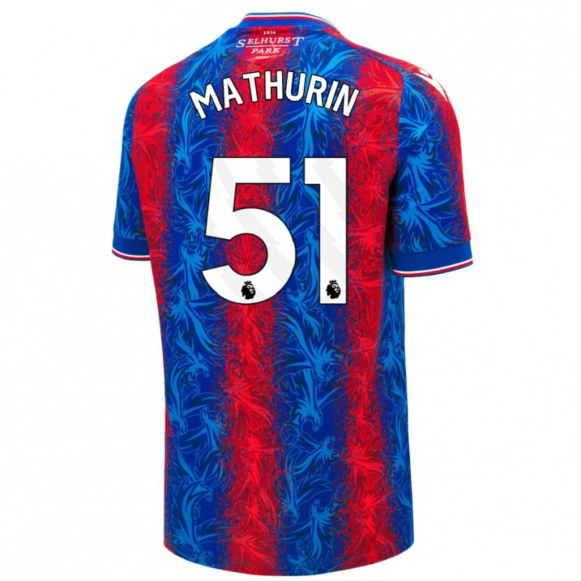 Danxen Niño Camiseta Roshaun Mathurin #51 Rayas Rojas Y Azules 1ª Equipación 2024/25 La Camisa