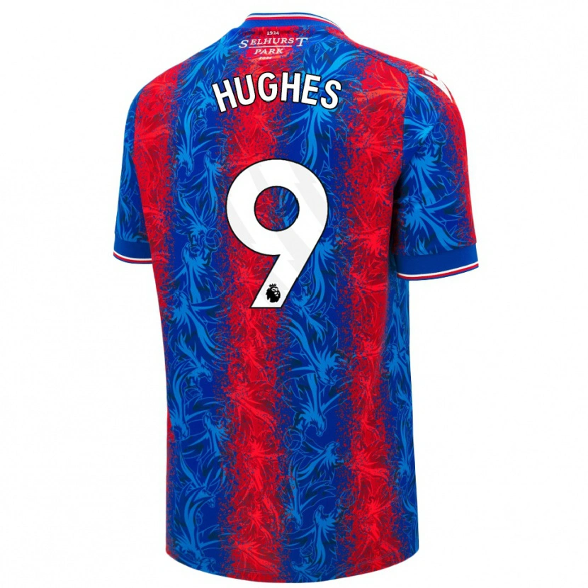 Danxen Niño Camiseta Elise Hughes #9 Rayas Rojas Y Azules 1ª Equipación 2024/25 La Camisa