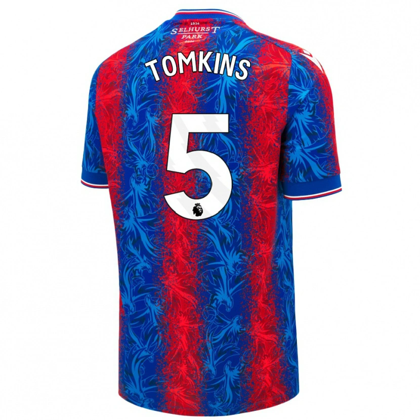 Danxen Niño Camiseta James Tomkins #5 Rayas Rojas Y Azules 1ª Equipación 2024/25 La Camisa