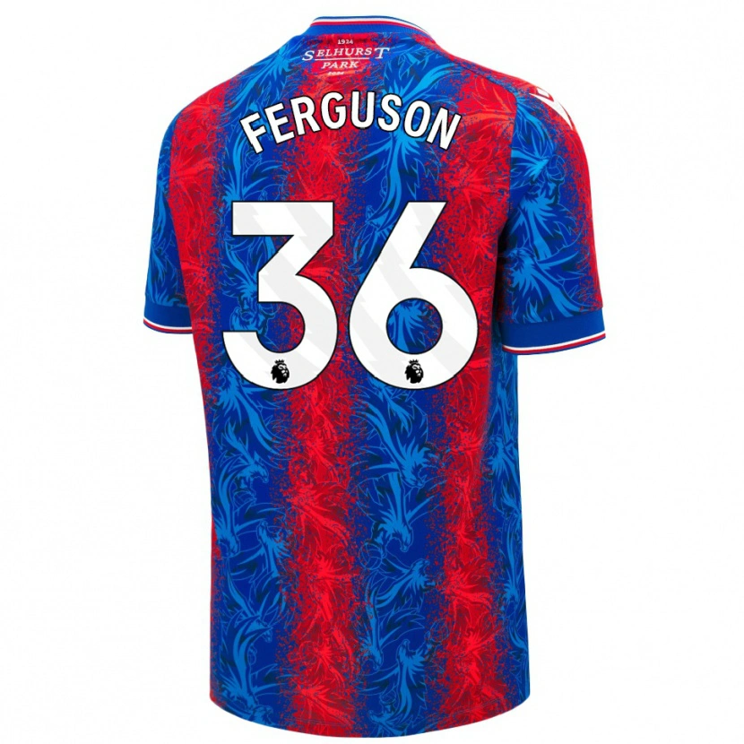 Danxen Niño Camiseta Nathan Ferguson #36 Rayas Rojas Y Azules 1ª Equipación 2024/25 La Camisa